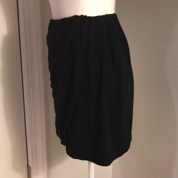 Max Studio Black Wrap Mini Skirt - Picture 5 of 7